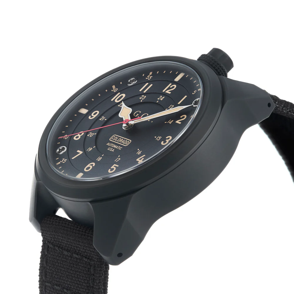 black matte american made watch