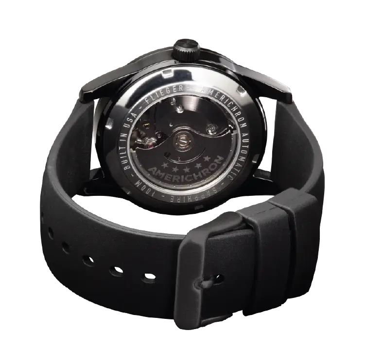 fliegar rally american made watch with exhibition case
